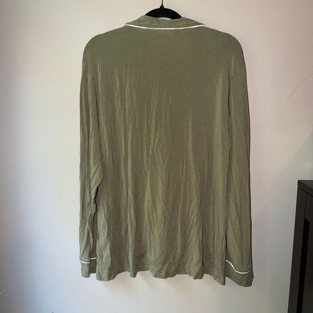 Eberjey Gisele long sleeve pajama set desert sage/ivory medoum - Picture 7 of 9